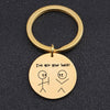 i've got your back key chain yellow gold