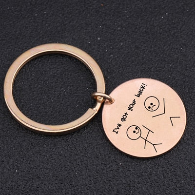 i've got your back key chain  rose gold