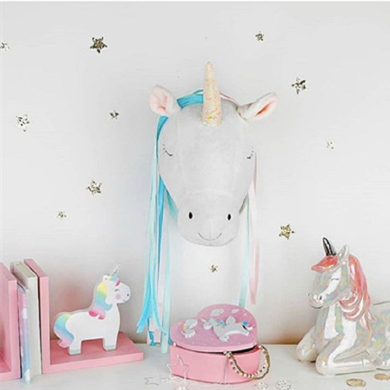 Magical Plush Wall Mount Unicorn Head