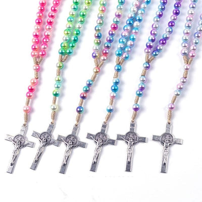 colorful rosary, create your own rosary, personalized rosary, rosary beads, rosary for teens, rosary for kids, colorful rosary beads - winfinity brands rope rosary