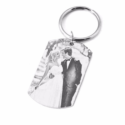 photo picture engravig on key chain stainless steel