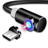 magnetic phone charger for micro black braided color