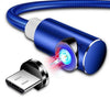 magnetic phone charger for micro blue braided color