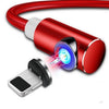 magnetic phone charger for iphone, red braided color