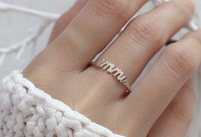 CREATEME™ Personalized Stainless Steel Name Ring