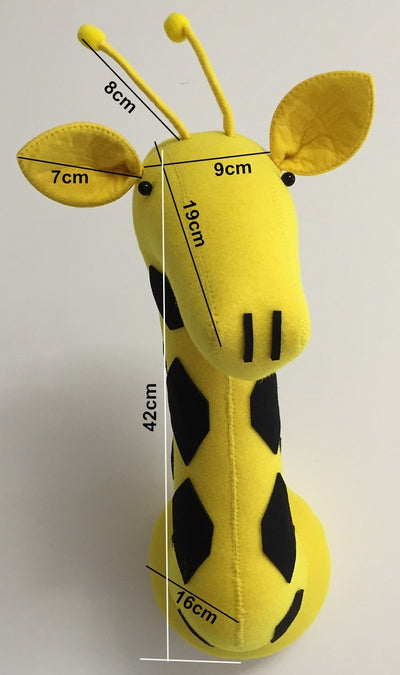 giraffe head faux taxi dermy handmade wall decor stuffed animal for kids room