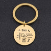 birth key chain, baby key chain, custom baby details key chain, yellow gold