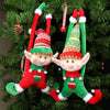 hanging elf, elf on shelf, elf decor christmas, hanging elf from christmas tree