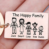 CREATEME™ The Happy Family Engraved Personalized Key Chain