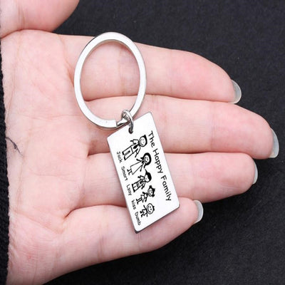 family engraved key chain with names gift free world wide shipping winfinity brands createme