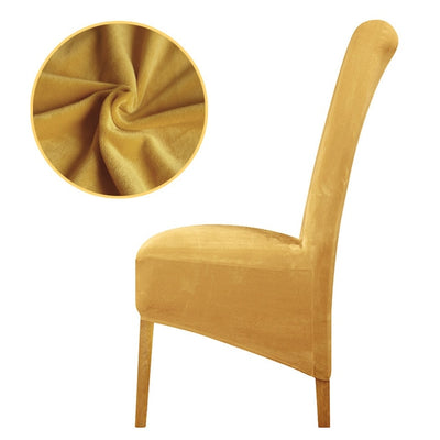 Velveteen Long Back Chair Slipcovers