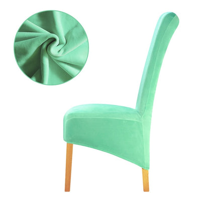 Velveteen Long Back Chair Slipcovers