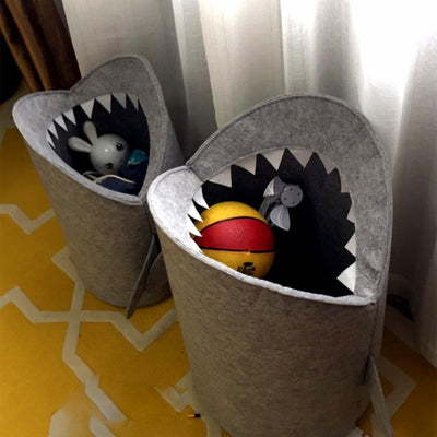 shark laundry basket, shark toy storage, kids toy basket, kids bin storage, nursery storage, cute basket for kids, storage bin