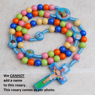 kids rosary, rosary, boy rosary, baptism rosary, communion rosary, boy communion, rainbow rosary, kids rosary winfinity brands