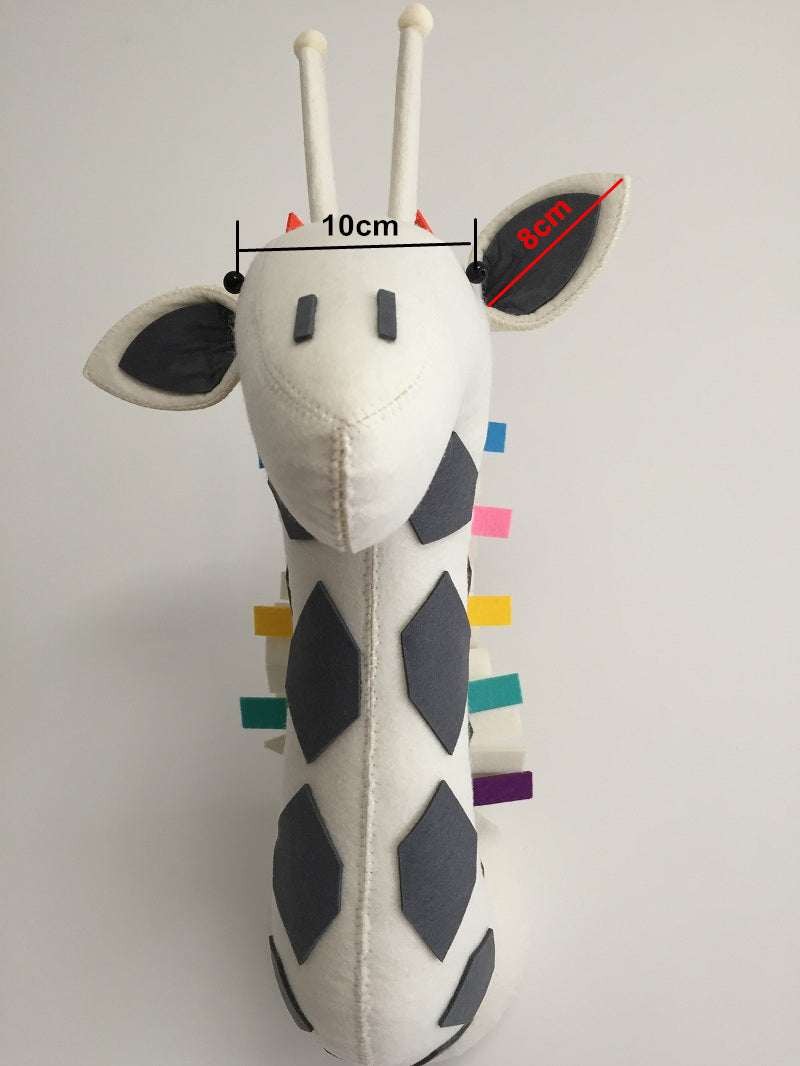 Faux Animal Heads, baby room decor, kids animal heads, premium animal wall mount head, colorful wall mount head, giraffe wall mount head