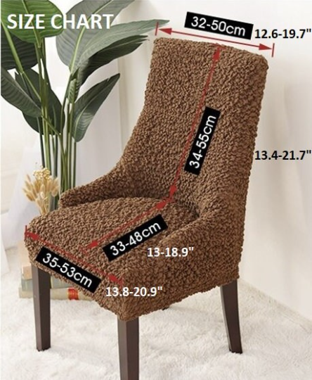 crinkled look arm chair slipcover for dining chair size chart
