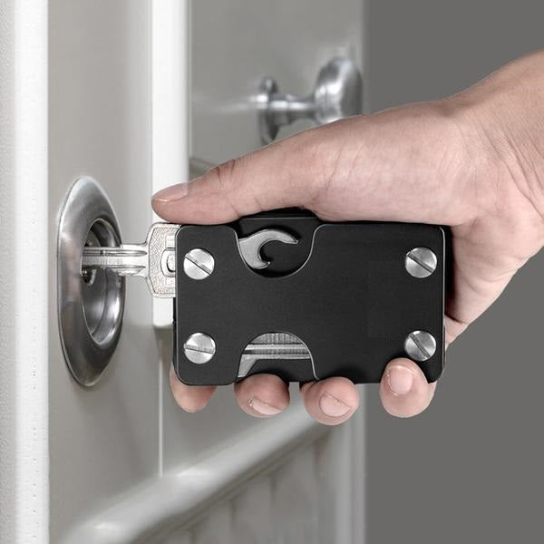 carbon fiber slim multifunctional walley key usb metal black 