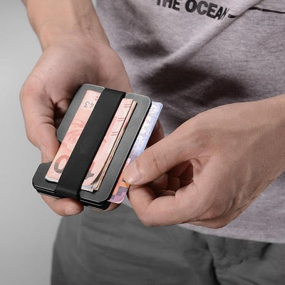 money clip RFID anti theft carbon fiber slim multifunctional walley key usb metal black