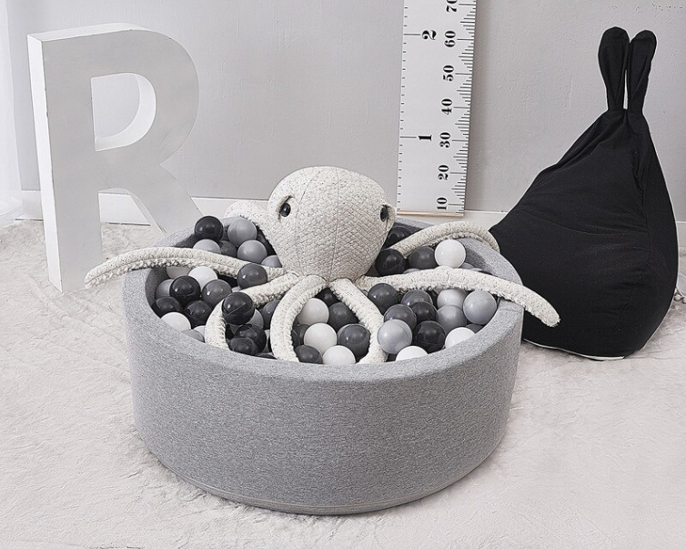 big stuffed octopus, nursery room decor, plush large whale nordice theme, stuffed whale with droopy eyes