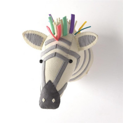 colorful zebra for kids nursery room wall deor